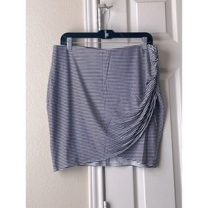 a.n.a NWOT Asymmetrical Stripes Skirt - Black / White